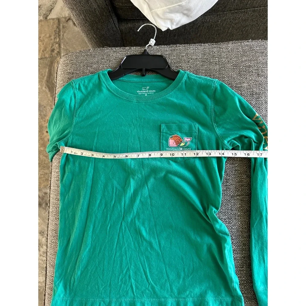Vineyard Vines Kids Green St Patricks Day Long Sleeve Pocket TShirt Size M 10-12